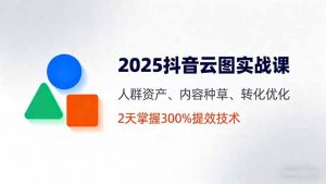 2025抖音云图实战课，人群资产、内容种草、转化优化，2天掌握300%提效技术-网创星球