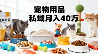 月变现40个！宠物用品私域运营的精准掘金之道玩法-网创星球
