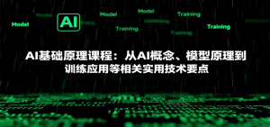 AI基础原理课程：从AI概念、模型原理到训练应用等相关实用技术要点-网创星球
