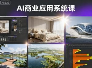 AI商业应用系统课，室内-软装-建筑-景观，智能设计+效果图+动画画实战-网创星球