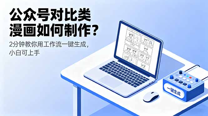 公众号对比类漫画如何制作？2分钟教你用工作流一键生成，小白可上手-网创星球