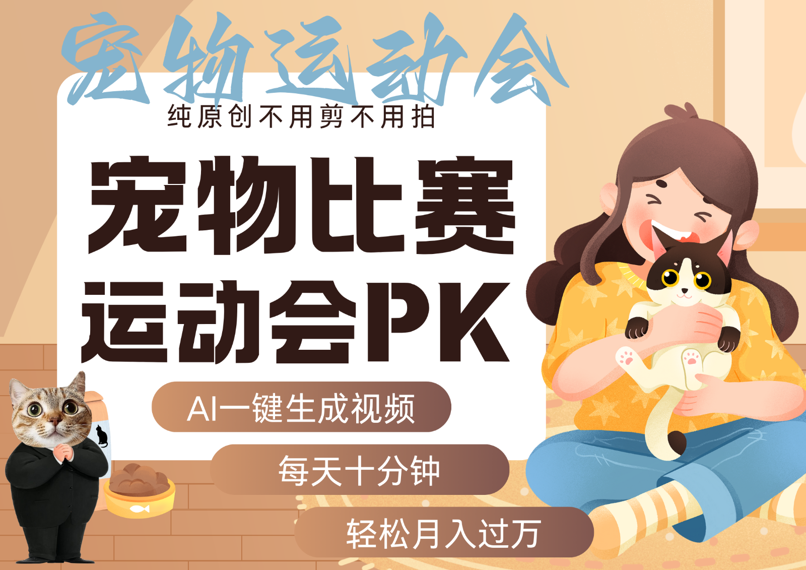 AI萌宠运动员跳水 射击 篮球 足球比赛 每天十分钟 附详细提示词文案库 代替做…-网创星球