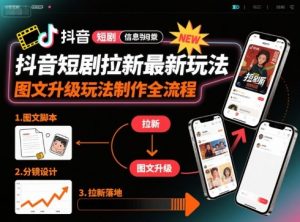 抖音短剧拉新最新玩法之图文升级玩法制作全流程，操作简单，0粉可做-网创星球