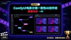 ComfyUI电影分镜一致性AI创作班，前沿技术，颠覆传统-网创星球