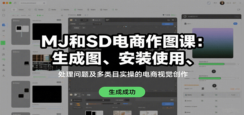 MJ和SD电商作图课：生成图、安装使用、处理问题及多类目实操的电商视觉创作-网创星球