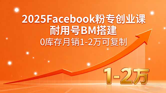 2025Facebook粉专创业课，耐用号BM搭建，0库存月销1-2万可复制-网创星球
