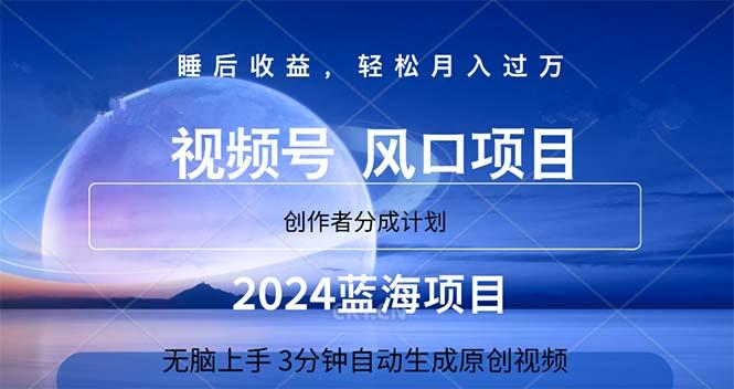 2024蓝海项目，3分钟自动生成视频，月入过万-网创星球