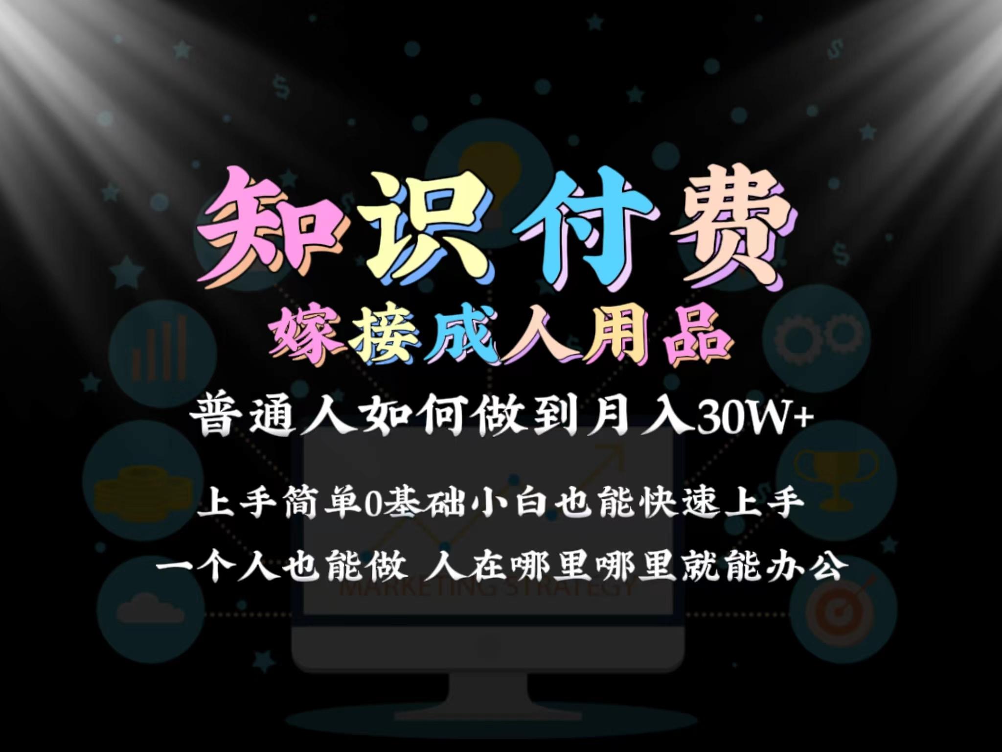 2024普通人做知识付费结合成人用品如何实现单月变现30w 保姆教学1.0-网创星球