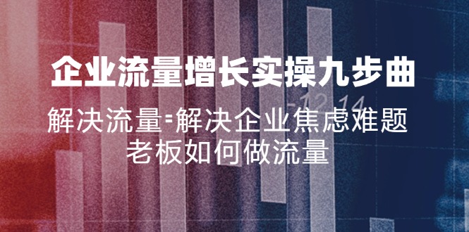 企业流量增长实战九步曲，解决流量=解决企业焦虑难题，老板如何做流量-网创星球
