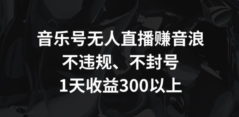 音乐号无人直播赚音浪，不违规、不封号，1天收益300+【揭秘】-网创星球