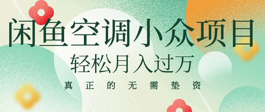 闲鱼卖空调小众项目 轻松月入过万 真正的无需垫资金-网创星球