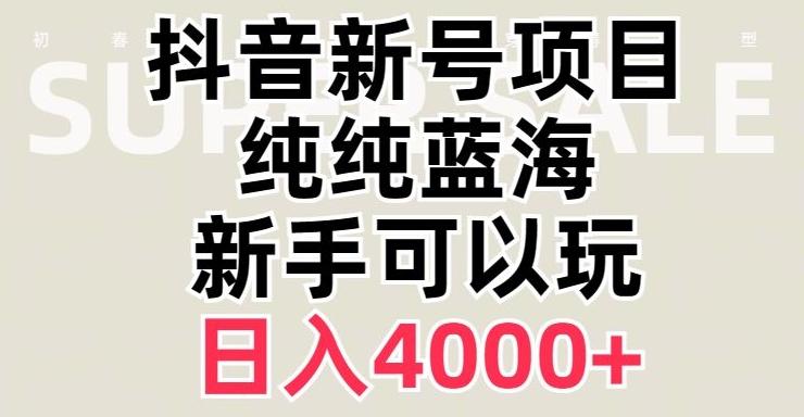 抖音蓝海赛道，必须是新账号，日入4000+【揭秘】-网创星球