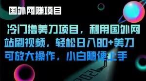 冷门撸美刀项目，利用国外网站刷视频，轻松日入80+美刀，可放大操作，小白随便上手-网创星球
