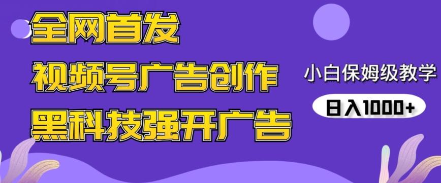 全网首发蝴蝶号广告创作，用AI做视频，黑科技强开广告，小白跟着做，日入1000+【揭秘】-网创星球