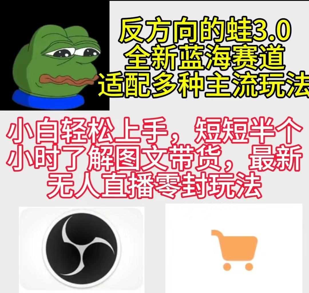 (9485期)反方向的蛙3.0，图文最新玩法，变现多元化，新蓝海项目，小白轻松上手-网创星球