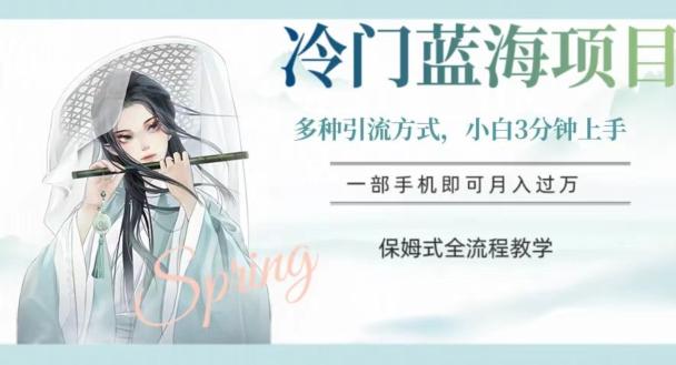 冷门蓝海项目，操作简单，小白3分钟上手，多种引流方式，保姆式全流程教学【揭秘】-网创星球