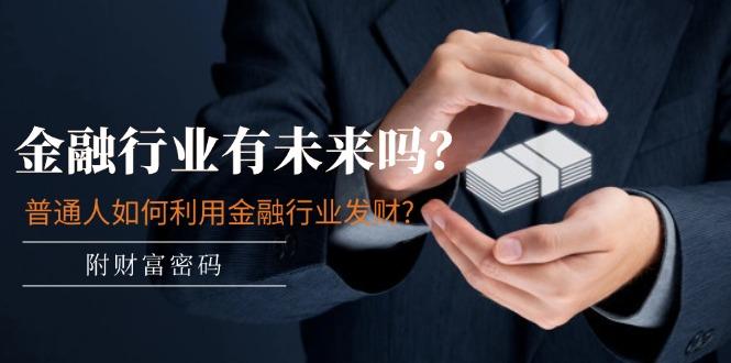 某付费文章：金融行业有未来吗？普通人如何利用金融行业发财?(附财富密码-网创星球