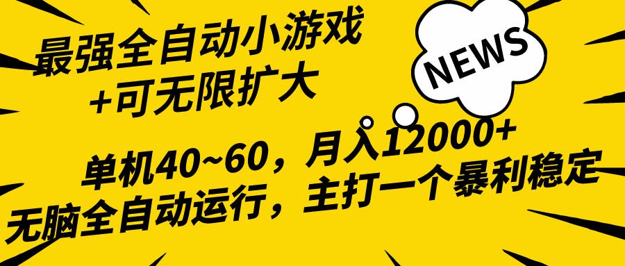 (10046期)2024最新全网独家小游戏全自动，单机40~60,稳定躺赚，小白都能月入过万-网创星球