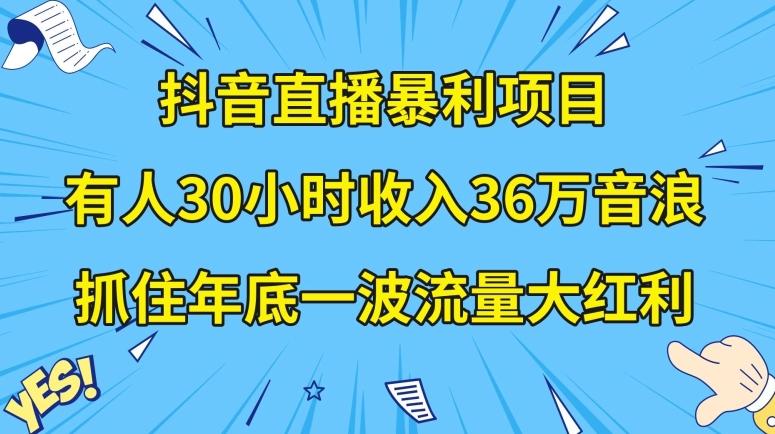 抖音直播暴利项目，有人30小时收入36万音浪，公司宣传片年会视频制作，抓住年底一波流量大红利【揭秘】-网创星球
