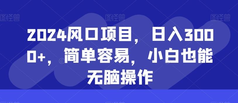 2024风口项目，日入3000+，简单容易，小白也能无脑操作-网创星球