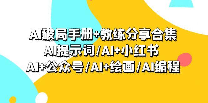 (9351期)AI破局手册+教练分享合集：AI提示词/AI+小红书 /AI+公众号/AI+绘画/AI编程-网创星球