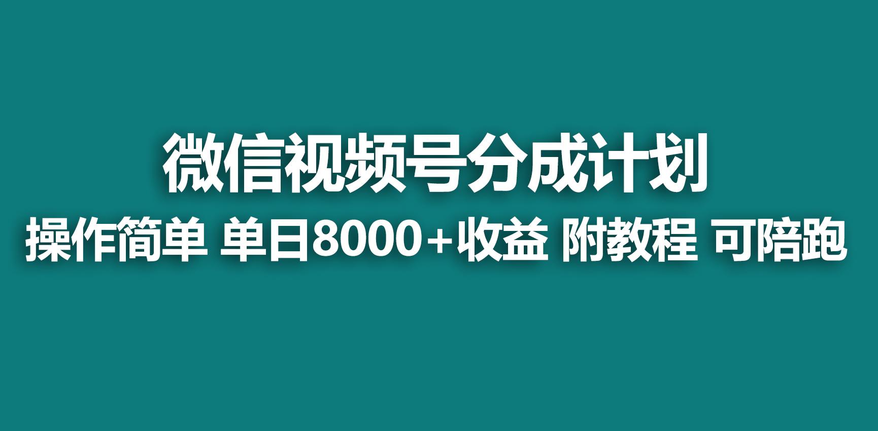 【蓝海项目】视频号分成计划，快速开通收益，单天爆单8000+，送玩法教程-网创星球