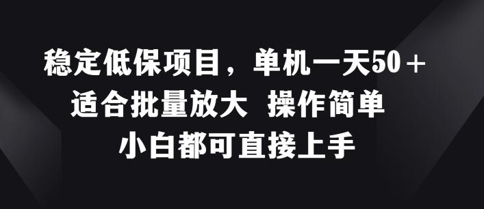 稳定低保项目，单机一天50+适合批量放大 操作简单 小白都可直接上手【揭秘】-网创星球