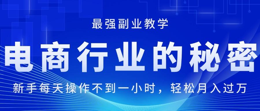 电商行业的秘密，新手每天操作不到一小时，月入过万轻轻松松，最强副业…-网创星球