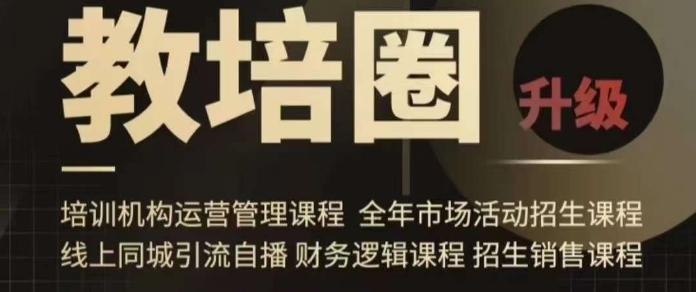 旺仔爸爸教培圈课程(运营／管理／招生／引流全套课程)，同城引流自播方案-网创星球