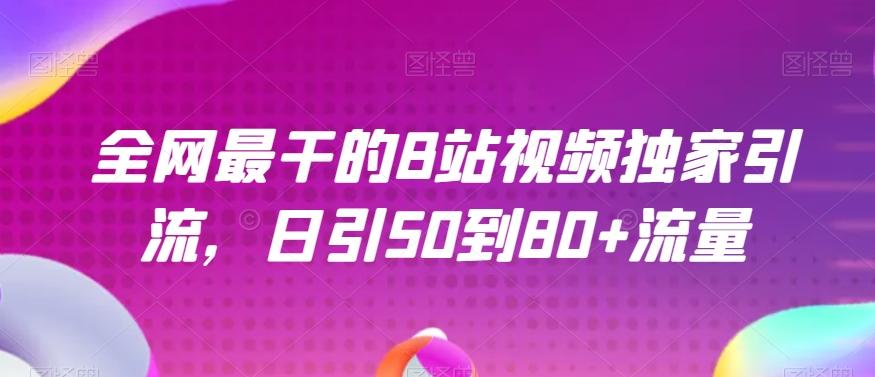 全网最干的B站视频独家引流，日引50到80+流量【揭秘】-网创星球