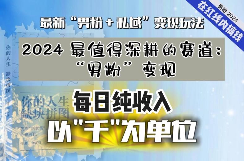 【私域流量最值钱】把“男粉”流量打到手，你便有无数种方法可以轻松变现，每日纯收入以“千”为单位-网创星球