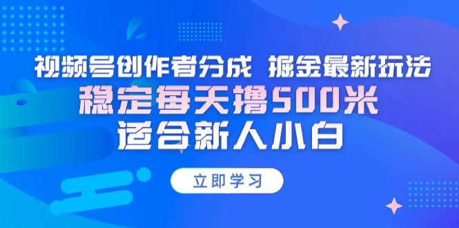 【蓝海项目】视频号创作者分成 掘金最新玩法 稳定每天撸500米 适合新人小白-网创星球