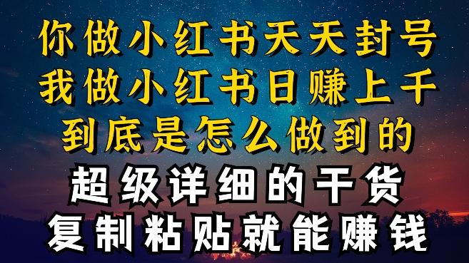 都知道小红书能引流私域变现，可为什么我能一天引流几十人变现上千，但你却频频封号违规被限流【揭秘】-网创星球