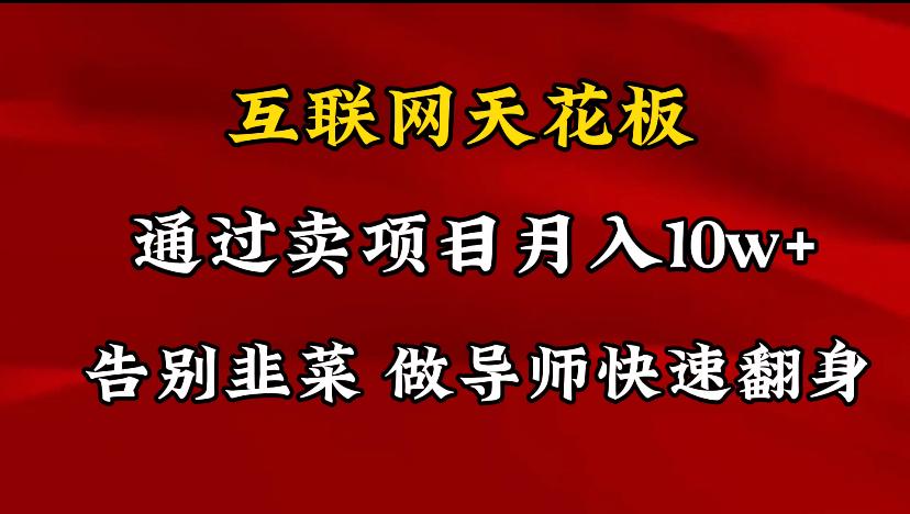 导师训练营互联网的天花板，让你告别韭菜，通过卖项目月入10w+，一定要…-网创星球