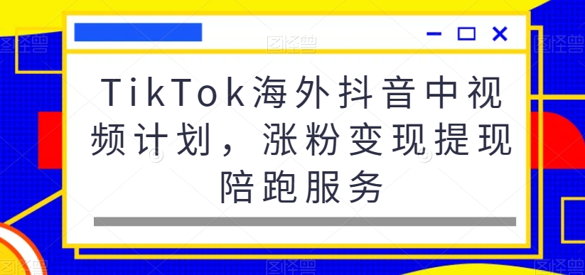 TikTok海外抖音中视频计划，涨粉变现提现陪跑服务-网创星球