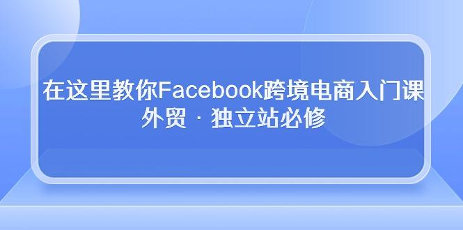 在这里教你Facebook跨境电商入门课，外贸·独立站必修-网创星球