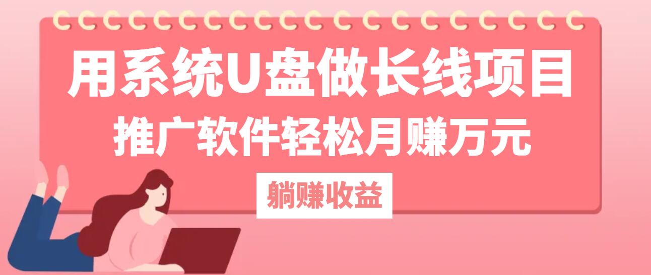 用系统U盘做长线项目，推广软件轻松月赚万元-网创星球