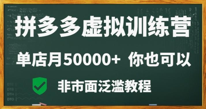 拼多多虚拟电商训练营月入30000+你也行，暴利稳定长久，副业首选-网创星球