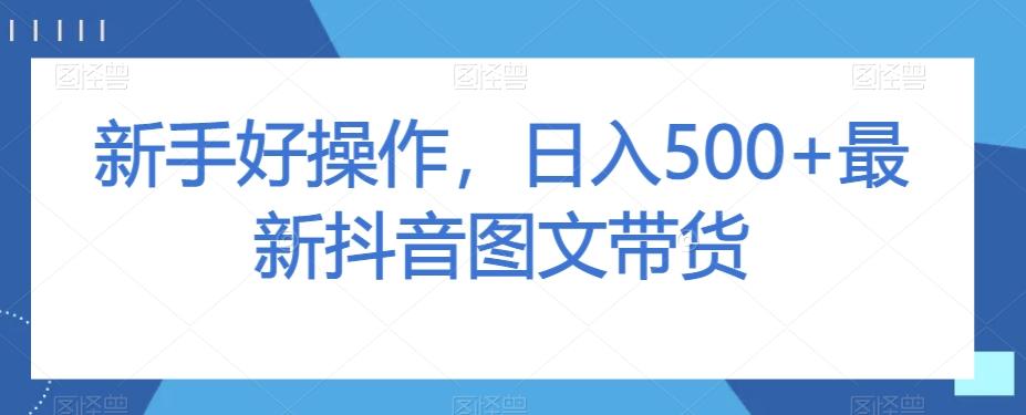 新手好操作，日入500+最新抖音图文带货【揭秘】-网创星球