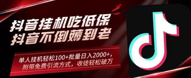抖音挂机吃低保项目，单人挂机轻松100+批量日入2000+，附带免费引流方式，收徒轻松破万-网创星球