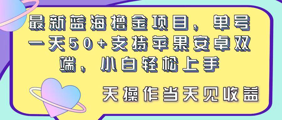 最新蓝海撸金项目，单号一天50+， 支持苹果安卓双端，小白轻松上手 当…-网创星球