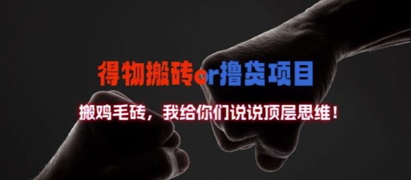 得物搬砖撸货项目?掰下数据，我给你们说说顶层思维【揭秘】-网创星球