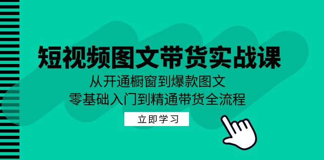短视频图文带货实战课：从开通橱窗到爆款图文，零基础入门到精通带货-网创星球