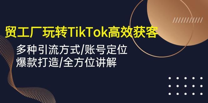 外贸工厂玩转TikTok高效获客，多种引流方式/账号定位/爆款打造/全方位讲解-网创星球
