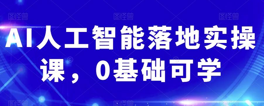 AI人工智能落地实操课，0基础可学-网创星球