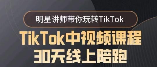 TikTok中视频课程30天线上陪跑，明星讲师带你玩转TikTok-网创星球