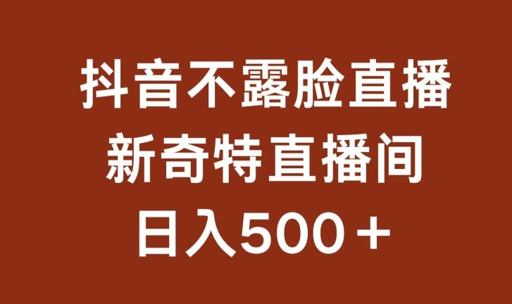 不露脸挂机直播，新奇特直播间，日入500+【揭秘】-网创星球