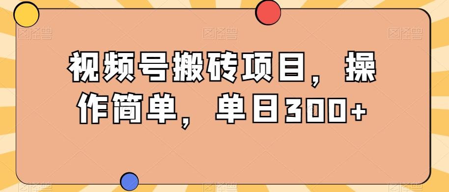 视频号搬砖项目，操作简单，单日300+-网创星球