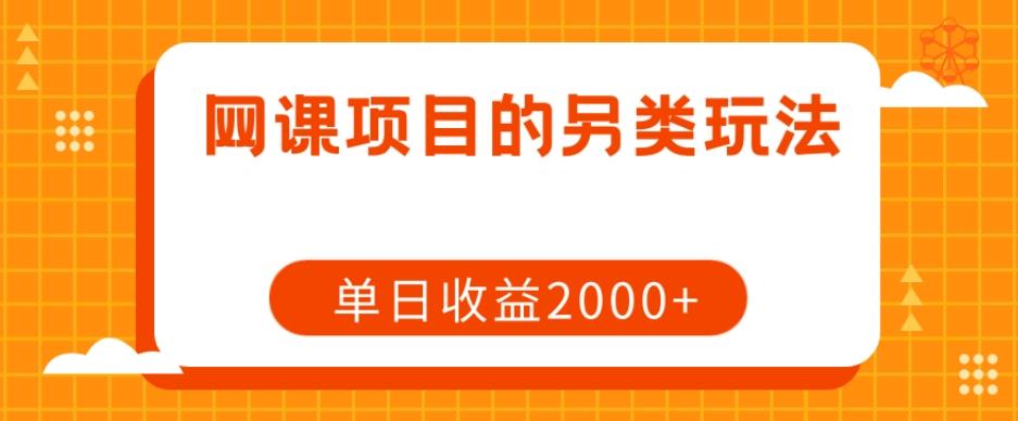网课项目的另类玩法，单日收益2000+【揭秘】-网创星球