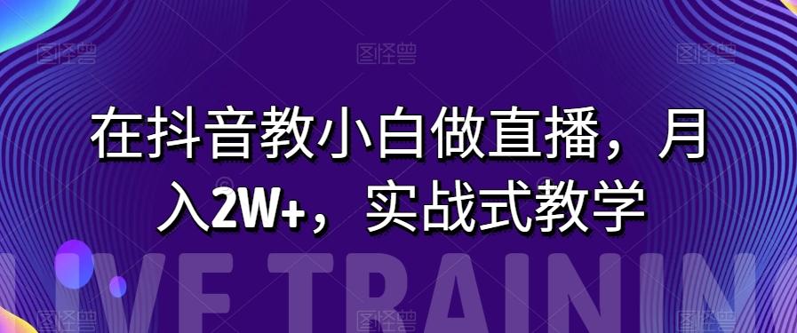 在抖音教小白做直播，月入2W+，实战式教学【揭秘】-网创星球